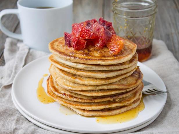 Rezept für Ricotta-Pfannkuchen mit Orangensirup